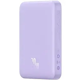 Портативний зарядний пристрій Baseus Magnetic Mini OS 20W 10000 mAh (PPCX110105) фіолетовий - мініатюра 2