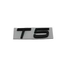 Емблема напис T5 для Volvo чорна 71х26 мм метал (на скотчі)