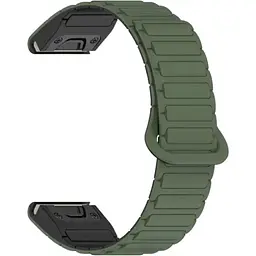 Ремінець DK CDK для Garmin D2 Delta 22mm Silicone Shaped Magnetic Band (019626) (green / black)