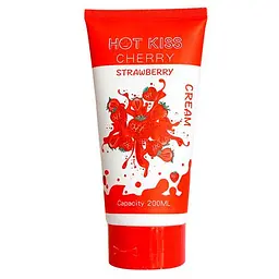 Лубрикант на водній основі Love Kiss Cherry Cream Полуниця 200 мл