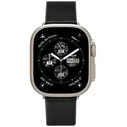 Шкіряний ремінець Spigen Enzo Black для Apple Watch 49mm/45mm/44mm (AMP06926) - мініатюра 2