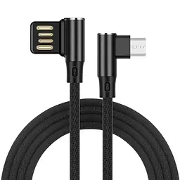 Кабель Avantis AC-47m L-Shape USB – Micro- чорний