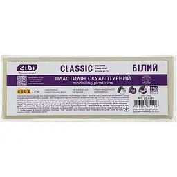 Пластилін скульптурний ZiBi Classic Kids Line 250 г білий (ZB.6283) - мініатюра 2