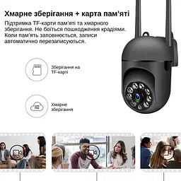IP-камера поворотна XON SmartCam Wi-Fi 1080P (UCWEM21YW 3725) Чорна - мініатюра 3
