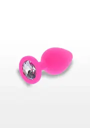 Пробка анальна Toy Joy Large Diamond Booty Jewel, 9х4 см, рожева - мініатюра 2