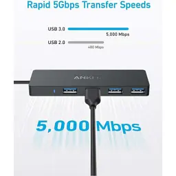 Концентратор USB-C to 4xUSB-A Anker (A8309G11) - мініатюра 4