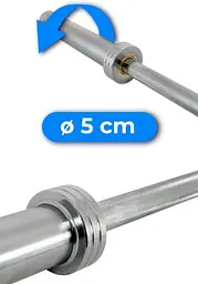 Гриф олімпійський прямий Thunder 150/50 (SG-O-150/50) - мініатюра 2