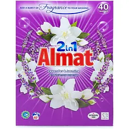 Пральний порошок із пом'якшувачем Almat 2 в 1 Лаванда та Жасмин, 2.6 кг 40 прань