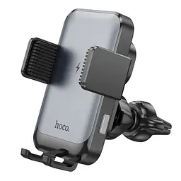 Автотримач Hoco HW9 із бездротовою зарядкою 15W чорний сірий - мініатюра 6