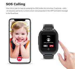Дитячий смарт годинник LT-41 Pro з подвійною камерою, GPS відстеженням, 4G сім картою, камерою, прослуховуванням, геопарканом та кнопкою SOS Чорний - мініатюра 6