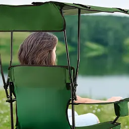 Крісло туристичне розкладне Outtec Sun XXL з дашком зелений - мініатюра 6