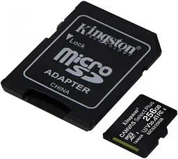 Карта пам'яті Kingston microSDHC/SDXC UHS-I Class 10 Canvas Select Plus SD адаптер 256Gb - мініатюра 2