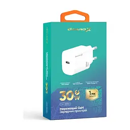 Зарядний пристрій Grand-X GaN USB-C 30W QC3.0 white (CH-390W) - мініатюра 5