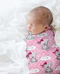 Багаторазові пелюшки дитячі ROSE GIRL BEAR 2шт COSAS (4822052062814) - мініатюра 3