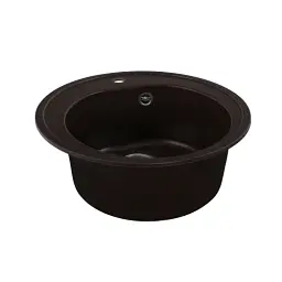 Кухонна мийка Рlatinum Luna 510 гранітна матова з кріпленням D=51 см шоколад (000025067) - мініатюра 3
