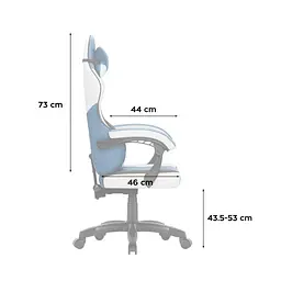 Комп'ютерне крісло Huzaro Force 2.7 Blue тканина - мініатюра 9