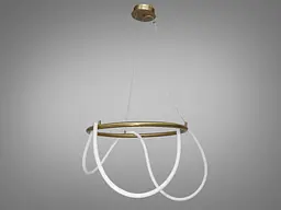 Люстра стельова LED Diasha SY9752-D600GAB Шланг Роуплайт, 32W, бронза, сучасний стиль для кабінету, вітальні, офісу