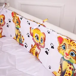 Суцільний борт в ліжечко Kids MirSon Time 20-0034 King Tiger 30х180 см (2200009665127) - мініатюра 2