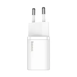Сітчастий зарядний пристрій Baseus Super Si Quick Charger 1C 20W EU білий CCSUP-B02