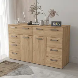 Комод на 8 шухляд з дверима Idea ТКБ-381.1 Дуб крафт