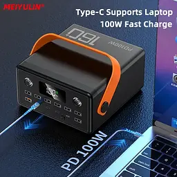 Універсальна зарядна батарея Power Bank PD100W 160000mah 592Wh 100W - мініатюра 8