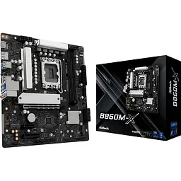 Материнська плата AsRock B860M-X (1851/B860, 2*DDR5, PCIex16, HDMI/DP, 4xSATA, 2xM.2, 2.5Glan, 7.1ch, mATX) (B860M-X) - мініатюра 2