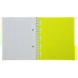 Зошит на пружині Buromax Neon В5 (170x205) 120 аркушів 3 PVC розділювачі жовтий (BM.24359911-08) - мініатюра 4