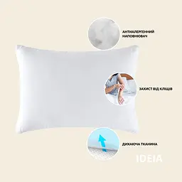 Подушка Idei Nordic Classic антиалергенна 50х70 см біла (8000034683) - мініатюра 2