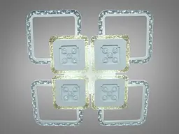 Люстра стельова світлодіодна з пультом 3D акрил Diasha MX2805/4+4WH - мініатюра 3