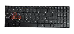 Клавіатура для ноутбука Acer Aspire VN7-593G Black, з червоним підсвічуванням (Light Red), (No Frame) - мініатюра 2