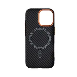 Карбоновый чехол для Apple iPhone 17, LikeCarbon2 SE MagCase, черный, тонкий защитный чехол-панель из поликарбоната с магнитами N52, MagSafe, противоударный, совместим с беспроводной зарядкой, приподнятые края для защиты камеры, ArmorStandart (ARM89160) - мініатюра 2