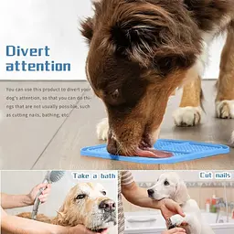 Силіконовий килимок для лизання для собак Derby Silicone licking pad, blue - мініатюра 3