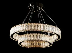 Люстра стельова LED Splendid Ray L8560C/400+600/2, 170W, хром, білий, сучасний стиль для дому - мініатюра 3