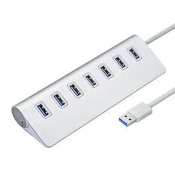 Хаб USB Voltronic 3.0 алюмінієвий 7 портів