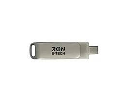 Флеш-накопичувач XON FlashDrive DuoConnect 128GB (USB 2.0 + USB Type-C) Сірий (FX2DR128MS 7614) - мініатюра 4