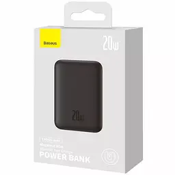 Портативний ЗП Power Bank Baseus Magnetic Mini 20W c БЗП 10000 mAh (PPCX070001) Black - мініатюра 4