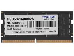 Модуль пам'яті Patriot DDR5 32GB SO-DIMM 4800MHz (PSD532G48002S)