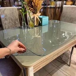 М'яке скло силіконова скатертину на стіл Soft Glass Захист для меблів (4.0х1.2 м) товщина - 2,0 мм Прозоре - мініатюра 3