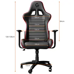Крісло геймерське GamePro Rush Black-Red (GC-575-Black-Red) - мініатюра 14