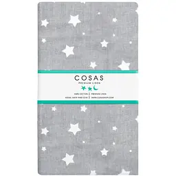 Простирадло Cosas полуторне 155х240 grey starsfall, сірий (StarFall_Grey_155s)