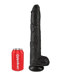 Фалоімітатор King Cock 14" With Balls 37 см чорний - мініатюра 3