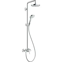 Душова система Hansgrohe Croma Select S 180 2jet Showerpipe хром/білий 27255400, Хром