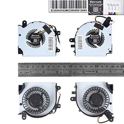 Вентилятори для MSI GF75 MS-17F1 MS-17F2 MS-17F4 MS-17F5 series, (CPU+GPU fan, PAAD06015SL-N415, PAAD06015SL-N416, Аналог) - мініатюра 3