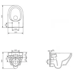 Інсталяція Cersanit AQUA 52 з кнопкою Accento Circle + унітаз Crea із сидінням Slim 30412 - мініатюра 7