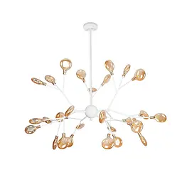 Люстра стельова LED Levistella 918LP262-27 WH+BR, сучасний стиль, білий, коричневий