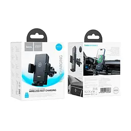 Тримач Hoco Precious wireless fast charging Car holder HW21 air outlet 15W 4.5-7" - мініатюра 2