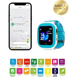 Дитячий годинник з сим картою AmiGo GO004 Splashproof Camera+LED блакитні - мініатюра 7