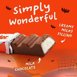 Шоколадные батончики Kinder Halloween Chocolate с молочной начинкой 150г - миниатюра 3