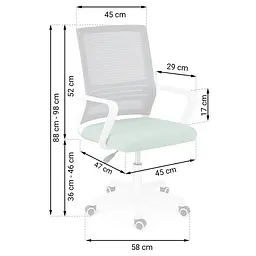 Офісне крісло Sofotel Corta Grey/Green (241402) - мініатюра 6