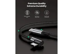 Кабель UGREEN US255 Type-C to Type-C 1m Gray/Black (50123) - мініатюра 4